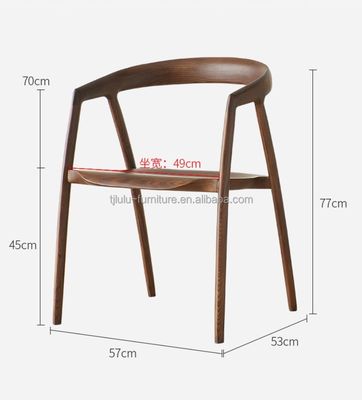 Hotel Restaurante Banquete o Casa silla de comedor de madera con diseño moderno y monoplaza