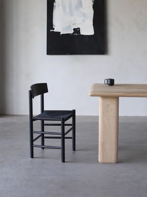 2023 Silla de roble de cordón tejido de madera moderna para muebles para el hogar en restaurantes, hoteles y cafeterías