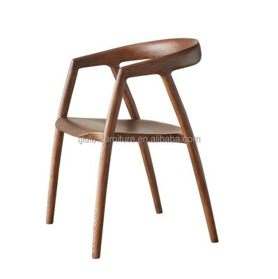 Casa Muebles de lujo silla de comedor moderna con marco de madera maciza y diseño de asiento único