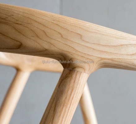Casa Muebles de lujo silla de comedor moderna con marco de madera maciza y diseño de asiento único