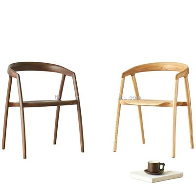 Casa Muebles de lujo silla de comedor moderna con marco de madera maciza y diseño de asiento único