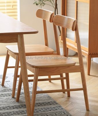 Silla de comedor de madera maciza con estilo de diseño moderno para muebles de comedor en el restaurante de café y el diseño simple nórdico