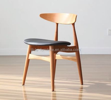 Colores personalizados de madera maciza espalda redonda silla de comedor nórdica para hotel restaurante banquete y hogar en estilo clásico moderno