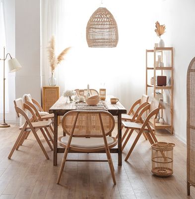 Silla de comedor de madera sólida moderna de estilo japonés para interiores y restaurantes modernos
