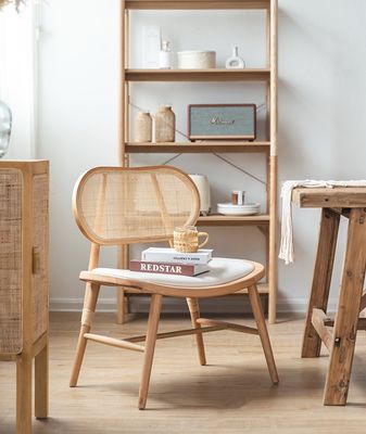 Silla de comedor de madera sólida moderna de estilo japonés para interiores y restaurantes modernos