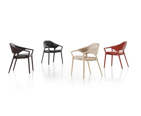 Diseño nórdico Moderno de madera sólida de cuero de comedor silla de restaurante en blanco / negro / vino tinto / rojo para asientos resistentes 2023