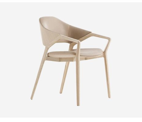 Diseño nórdico Moderno de madera sólida de cuero de comedor silla de restaurante en blanco / negro / vino tinto / rojo para asientos resistentes 2023