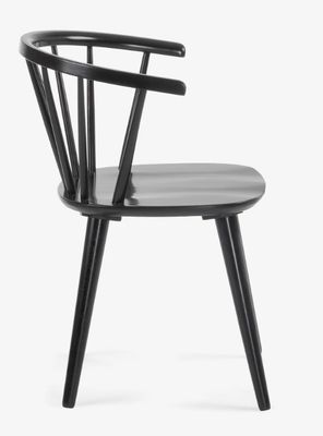 Silla de comedor de madera sólida moderna Windsor W35*D37*H77CM para la optimización del espacio de comedor