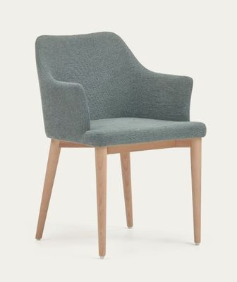 Muebles de hoteles y restaurantes de color natural tapizados sillas de madera maciza
