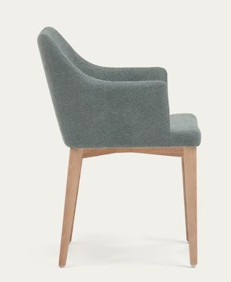Muebles de hoteles y restaurantes de color natural tapizados sillas de madera maciza