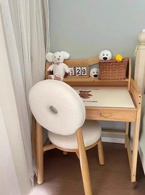 Muebles de comedor de madera maciza silla de rosquilla de lana de cordero para comer moderno en diseño nórdico en restaurantes y cafeterías