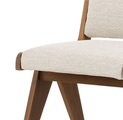 Silla de comedor de madera maciza de tejido moderno tapizada para restaurantes Hoteles Muebles generales para el hogar