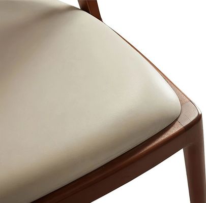 Cuadro de madera de ashwood diseño nórdico moderno de madera sólida PU cuero de ratán sala de comedor silla de restaurante 2023 para cafeterías y restaurantes