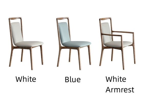 Inicio Muebles Generales Diseño italiano Moderno Madera sólida de PU Cuero Sala de comedor Silla de restaurante con reposabrazos