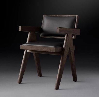 Hotel de primer nivel Restaurante Casa con comedor sillas modernas de madera con reposabrazos y acabado de nitrolacquer