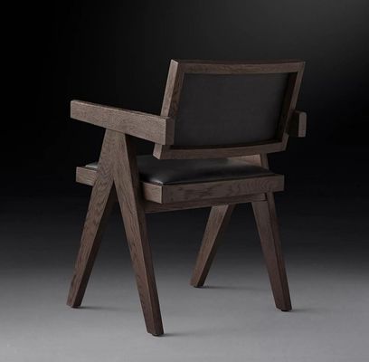 Hotel de primer nivel Restaurante Casa con comedor sillas modernas de madera con reposabrazos y acabado de nitrolacquer