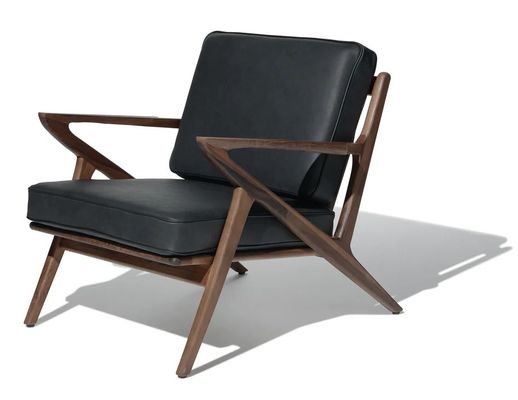 Silla de sala de estar de tejido moderno Silla de sofá de madera Salón de ocio Silla de madera sólida W59*D59*H57CM