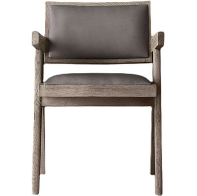 Top Grade Hotel Restaurante Hogar Moderno de madera sillas de PU con reposabrazos W52*D53.3*H70CM para silla de sala de estar