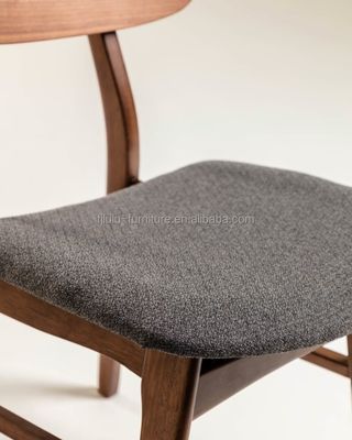 Muebles para el hogar sillas de comedor de madera maciza con colores personalizados y asiento de tela tapizada