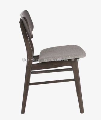 Muebles para el hogar sillas de comedor de madera maciza con colores personalizados y asiento de tela tapizada