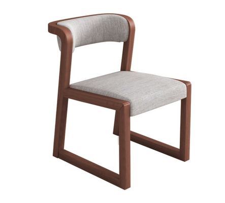 Silla de cuero/algodón y lino de madera PU W56*D51*H71CM para comedor Restaurante de estilo nórdico moderno sin plegado