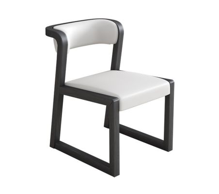 Silla de cuero/algodón y lino de madera PU W56*D51*H71CM para comedor Restaurante de estilo nórdico moderno sin plegado