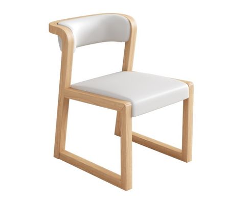 Silla de cuero/algodón y lino de madera PU W56*D51*H71CM para comedor Restaurante de estilo nórdico moderno sin plegado