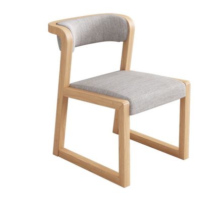 Silla de cuero/algodón y lino de madera PU W56*D51*H71CM para comedor Restaurante de estilo nórdico moderno sin plegado