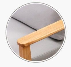 Muebles de sala de estar robustos Sofá con leatherware de madera moderna en gris/blanco/azul/marrón y diseño robusto
