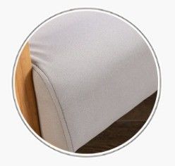 Muebles de sala de estar robustos Sofá con leatherware de madera moderna en gris/blanco/azul/marrón y diseño robusto