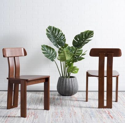 Silla de comedor de madera maciza Muebles de espalda alta de época para la colección de hogares modernos