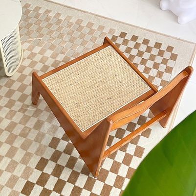 Silla de ocio Sofá de ratán tejido de madera sillas de madera natural / negro / nuez / color de cerezo para diseño sala de estar