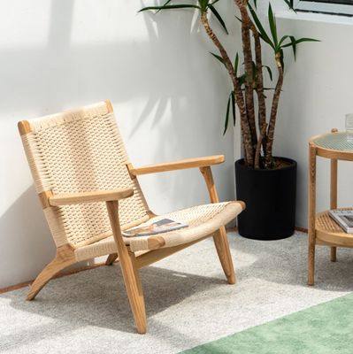 Muebles de salón de madera maciza con reposabrazos de nitrolacquer