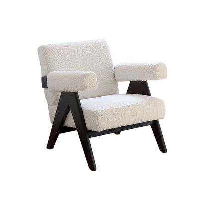 LL-C26 Silla de descanso de tapicería de madera para sala de estar W69*D72*H74 cm