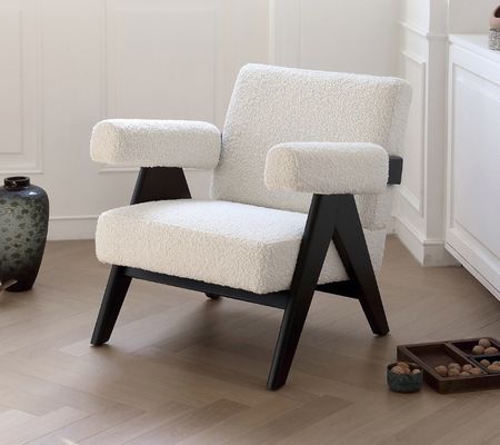 LL-C26 Silla de descanso de tapicería de madera para sala de estar W69*D72*H74 cm