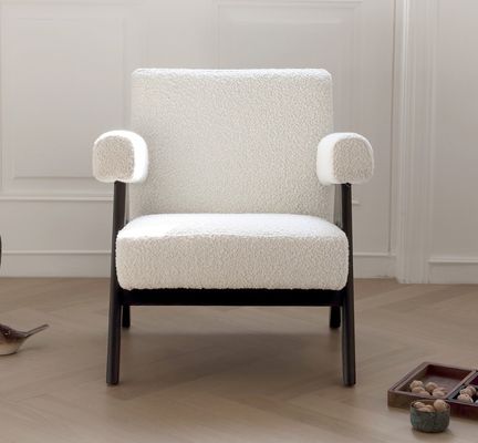 LL-C26 Silla de descanso de tapicería de madera para sala de estar W69*D72*H74 cm
