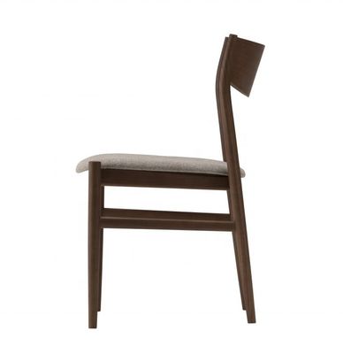Silla de comedor de madera tapizada de cuero de PU en estilo de diseño tradicional para muebles de restaurante