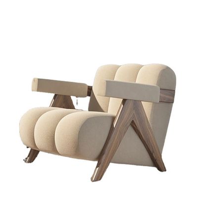 Robusto diseño moderno de tejido de madera Sala de estar silla de comedor tapizada Sofá Muebles