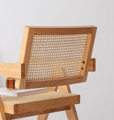 Silla de comedor con reposabrazos de madera para muebles de comedor contemporáneos