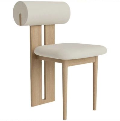 Diseño de muebles de vida moderna de tela Sala de comedor Silla de restaurante con estilo de madera sólida