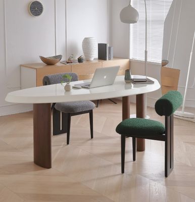 Diseño de muebles de vida moderna de tela Sala de comedor Silla de restaurante con estilo de madera sólida