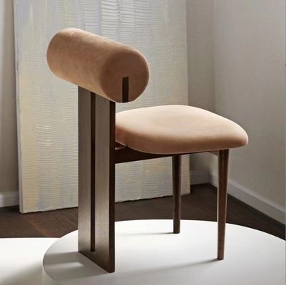 Diseño de muebles de vida moderna de tela Sala de comedor Silla de restaurante con estilo de madera sólida