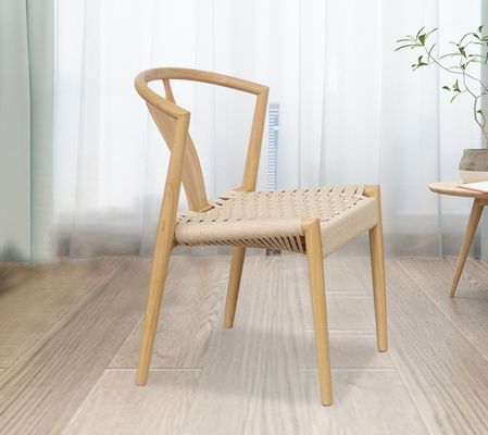 Sillones de madera sólida natural tejida con cordón de deseos La adición perfecta al diseño japonés moderno