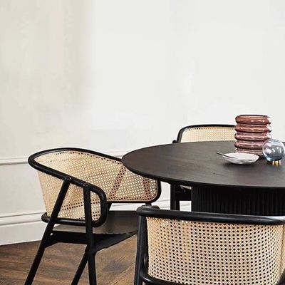 Sillones de comedor de madera maciza de rattan de diseño japonés para restaurantes y comedores 2023