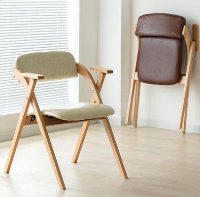 Muebles para el hogar duraderos Silla plegable de madera plegable moderna para restaurante y sala de estar