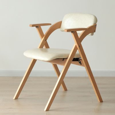 Muebles para el hogar duraderos Silla plegable de madera plegable moderna para restaurante y sala de estar
