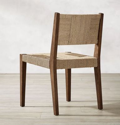 Finitura natural Nitrolacquer Madera sólida tejida de cordón silla de comedor de roble para restaurante o reposabrazos de diseño japonés moderno