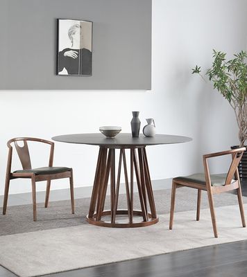 Embalaje de correo N Muebles de comedor Moderno de madera sólida PU de cuero / tela silla apilada para en el restaurante y sala de estar