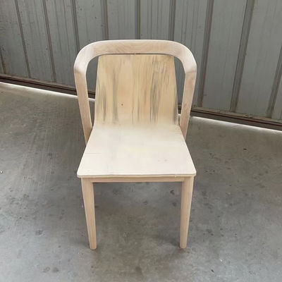 Blanco/marrón diseño nórdico Moderno Muestra sillas de restaurante de madera sólida silla de comedor de cuero PU