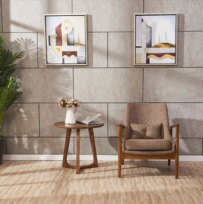 Diseño moderno Ocio Tejido de madera maciza Sala de comedor Restaurante Sofá silla Muebles de sala de estar con reposabrazos para el ocio